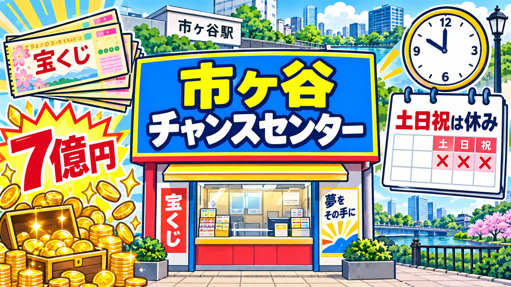 市ヶ谷チャンスセンター｜土日祝休み・7億円
