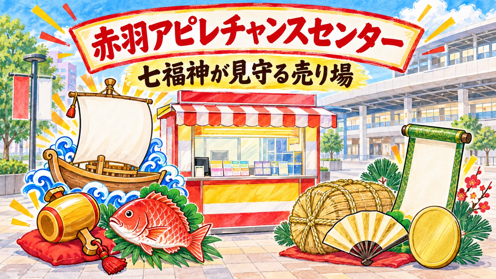 赤羽アピレチャンスセンター｜七福神が見守る売り場