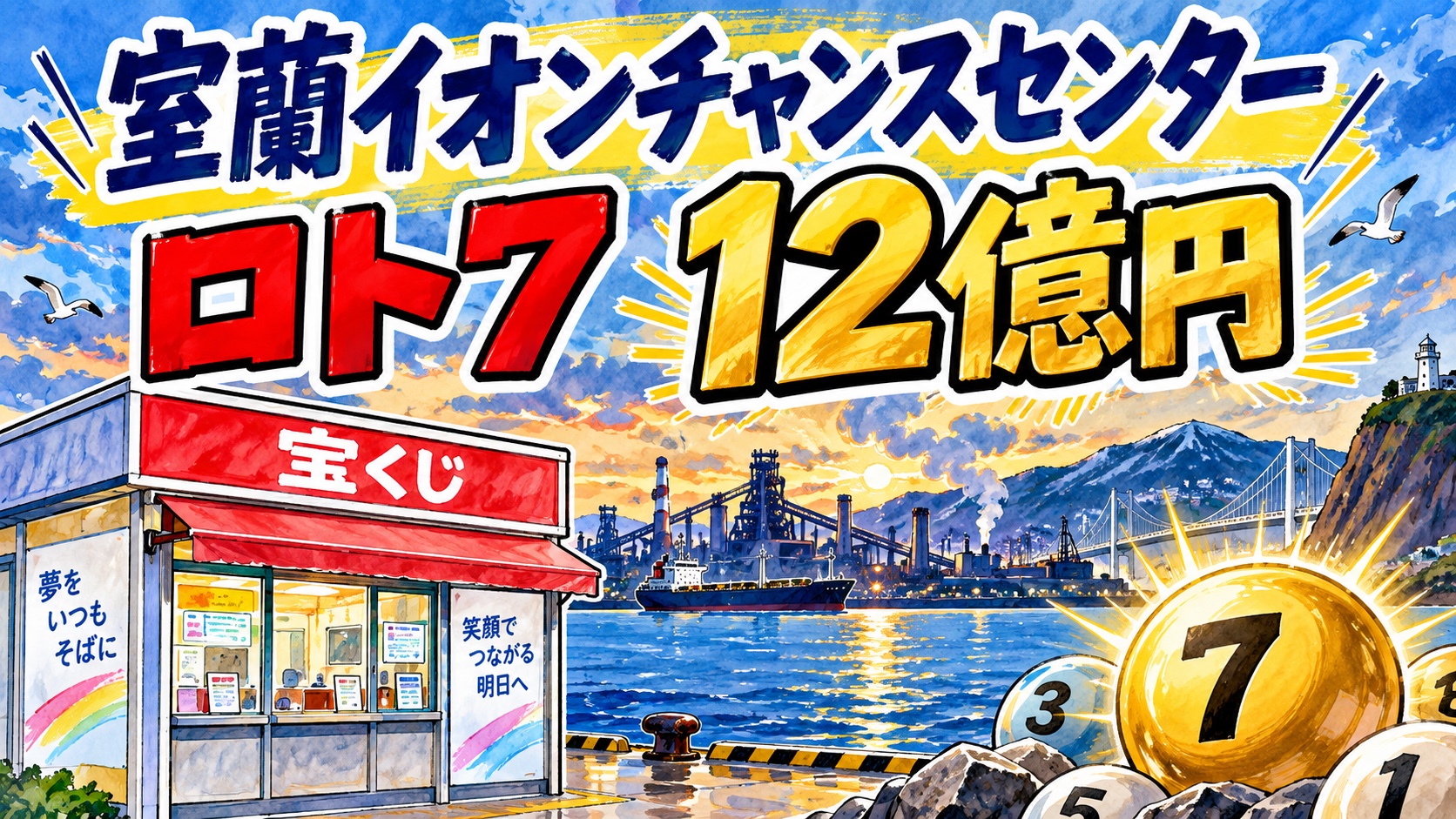 室蘭イオンチャンスセンター｜ロト7 12億円