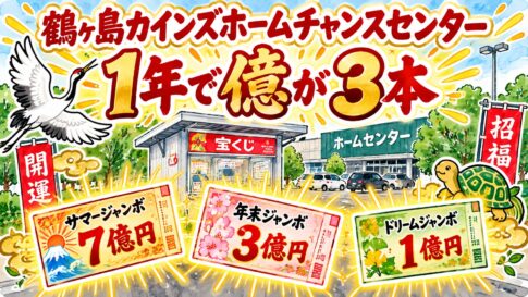 鶴ヶ島カインズホームチャンスセンター|1年で億が3本