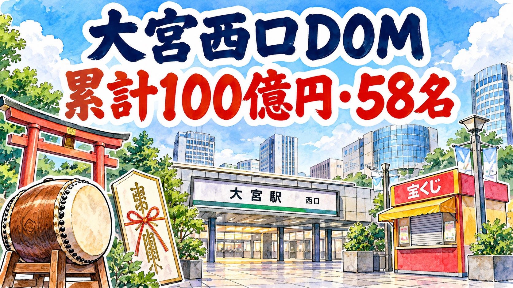 大宮西口DOMチャンスセンター|累計100億円・億万長者58名