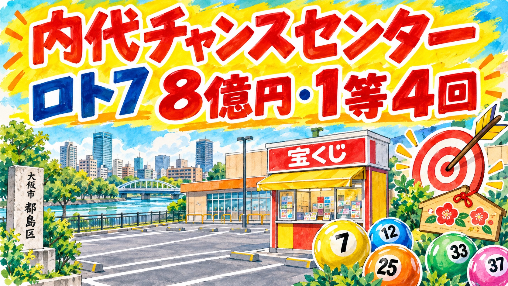 内代チャンスセンター|ロト7 8億円・1等4回